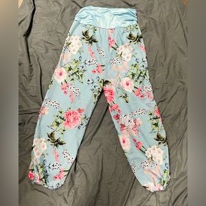 Silk material lounge pants woman size small